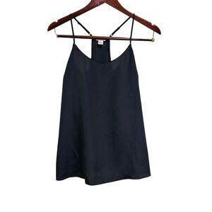 J. Crew Cami Top Sleeveless Spaghetti Strap‎ Black Lined Size 00